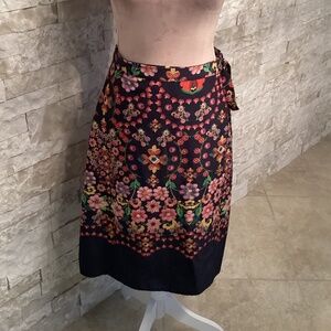 Kitson Floral Wrap Skirt